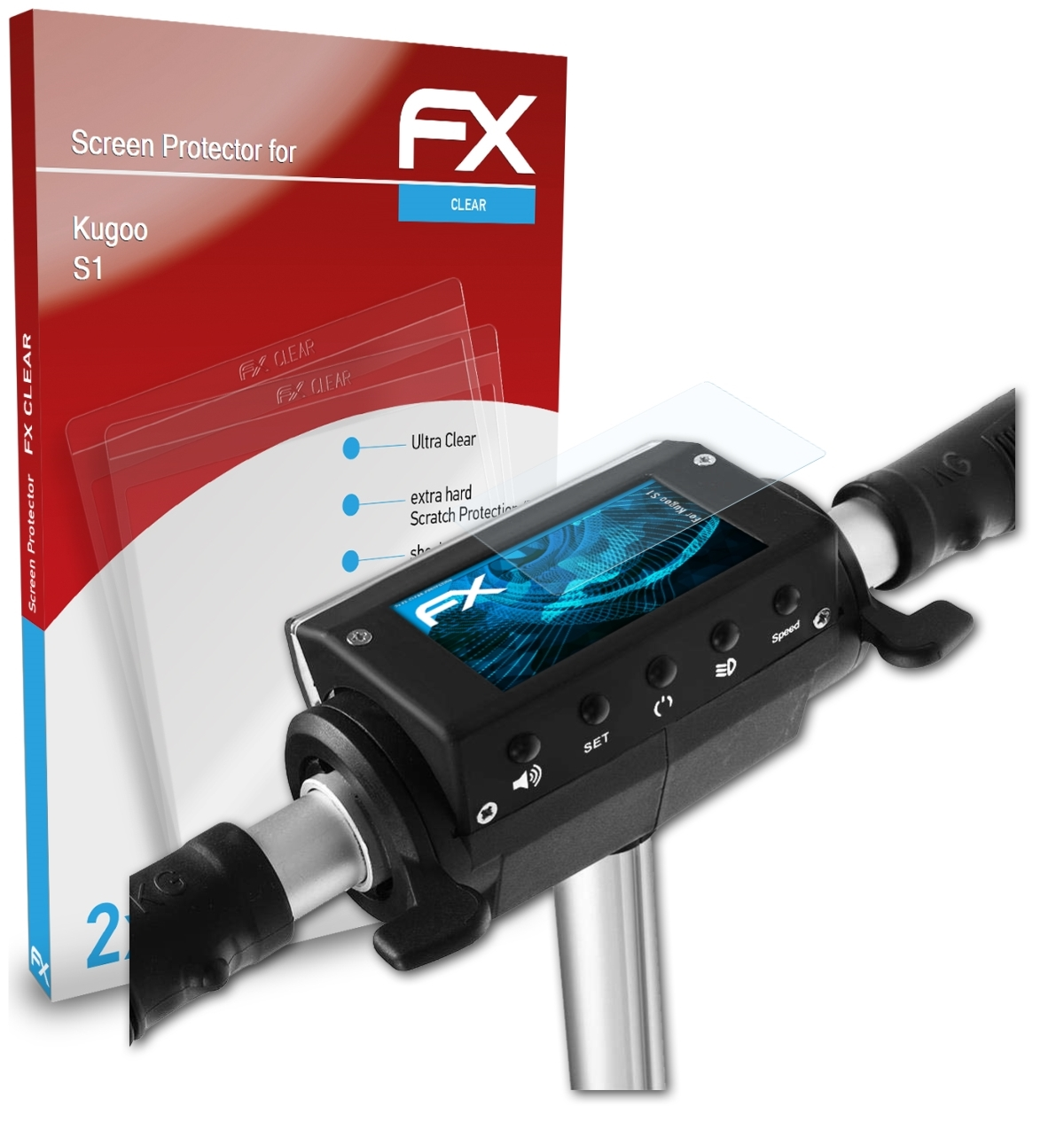 ATFOLIX Displayschutz(für S1) FX-Clear Kugoo 2x