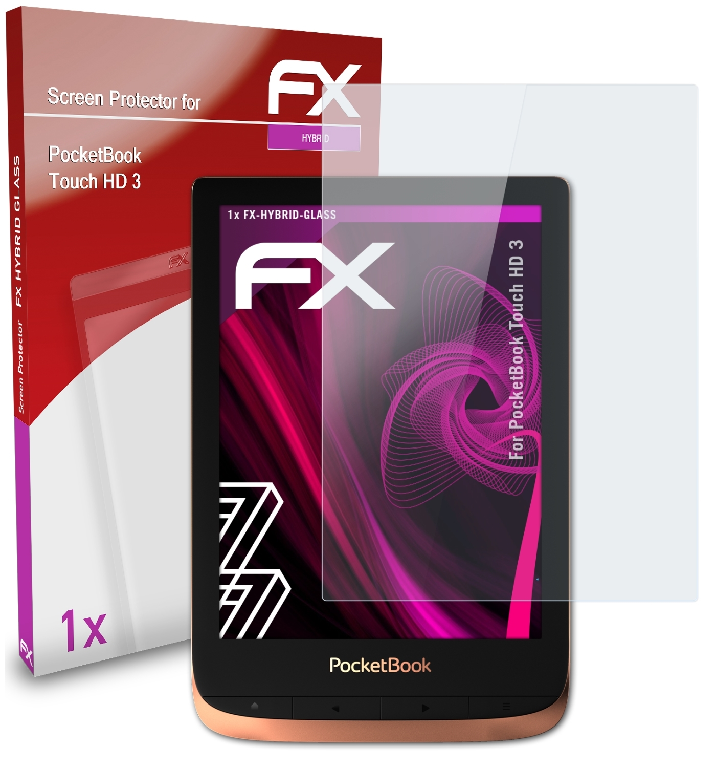 Schutzglas(für HD PocketBook ATFOLIX 3) FX-Hybrid-Glass Touch