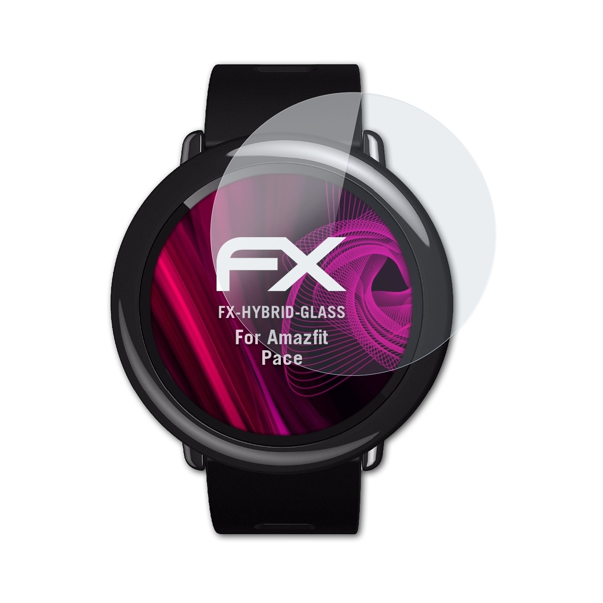 ATFOLIX FX-Hybrid-Glass Schutzglas(für Pace) Amazfit