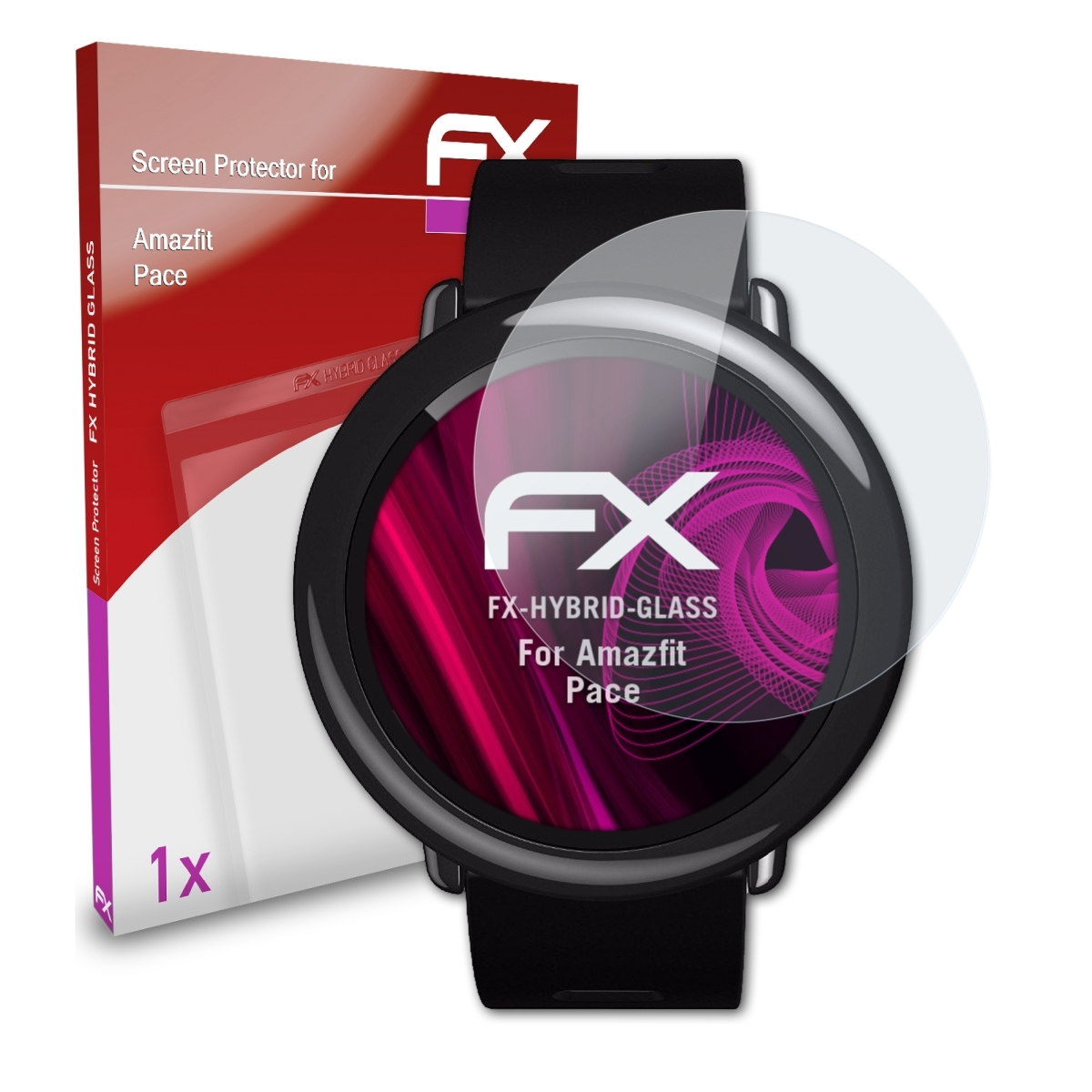 ATFOLIX FX-Hybrid-Glass Schutzglas(für Pace) Amazfit