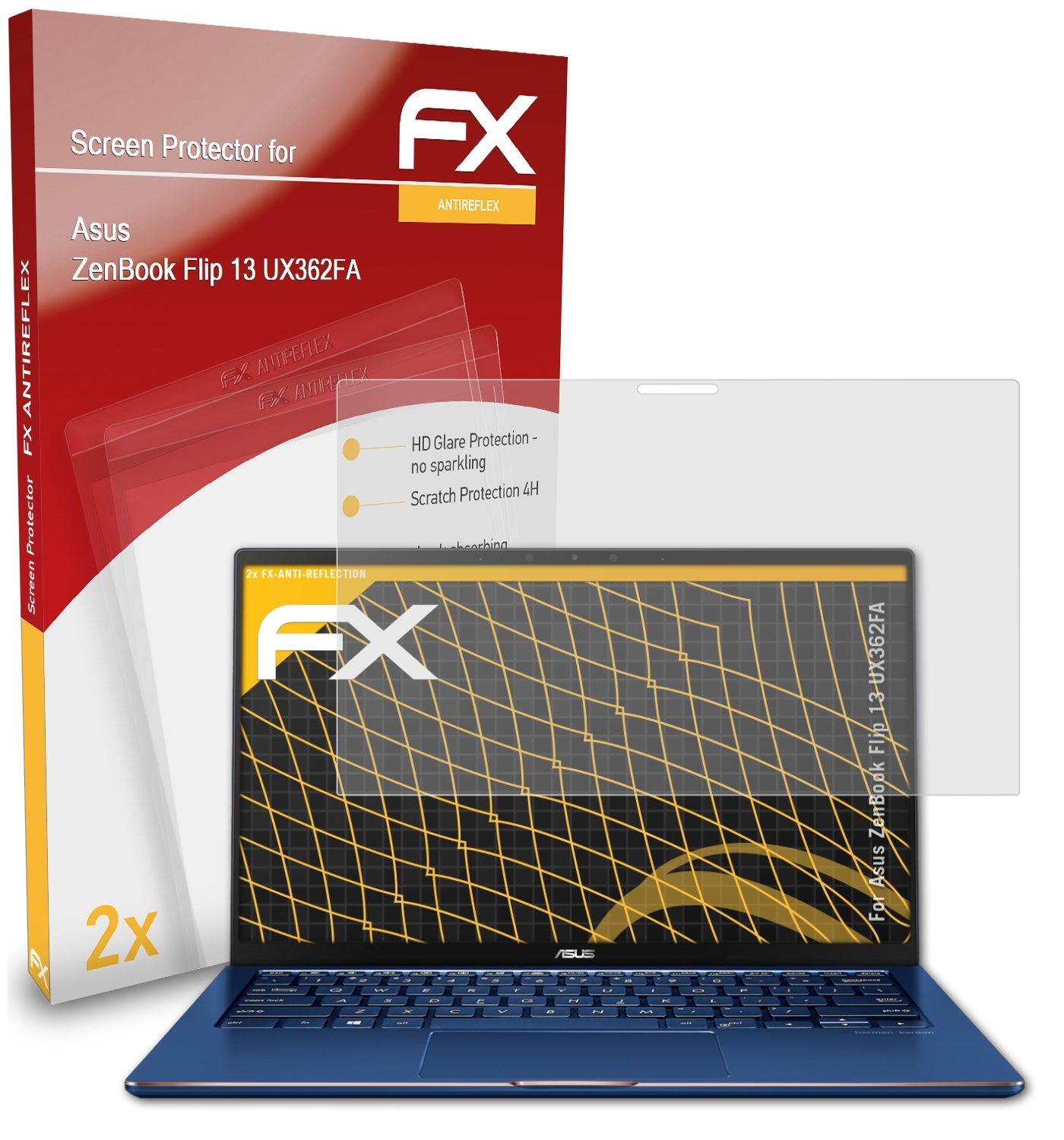 FX-Antireflex Flip 13 (UX362FA)) Displayschutz(für Asus ZenBook 2x ATFOLIX