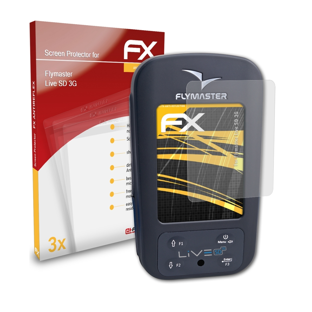 ATFOLIX 3x FX-Antireflex 3G) Displayschutz(für Live Flymaster SD