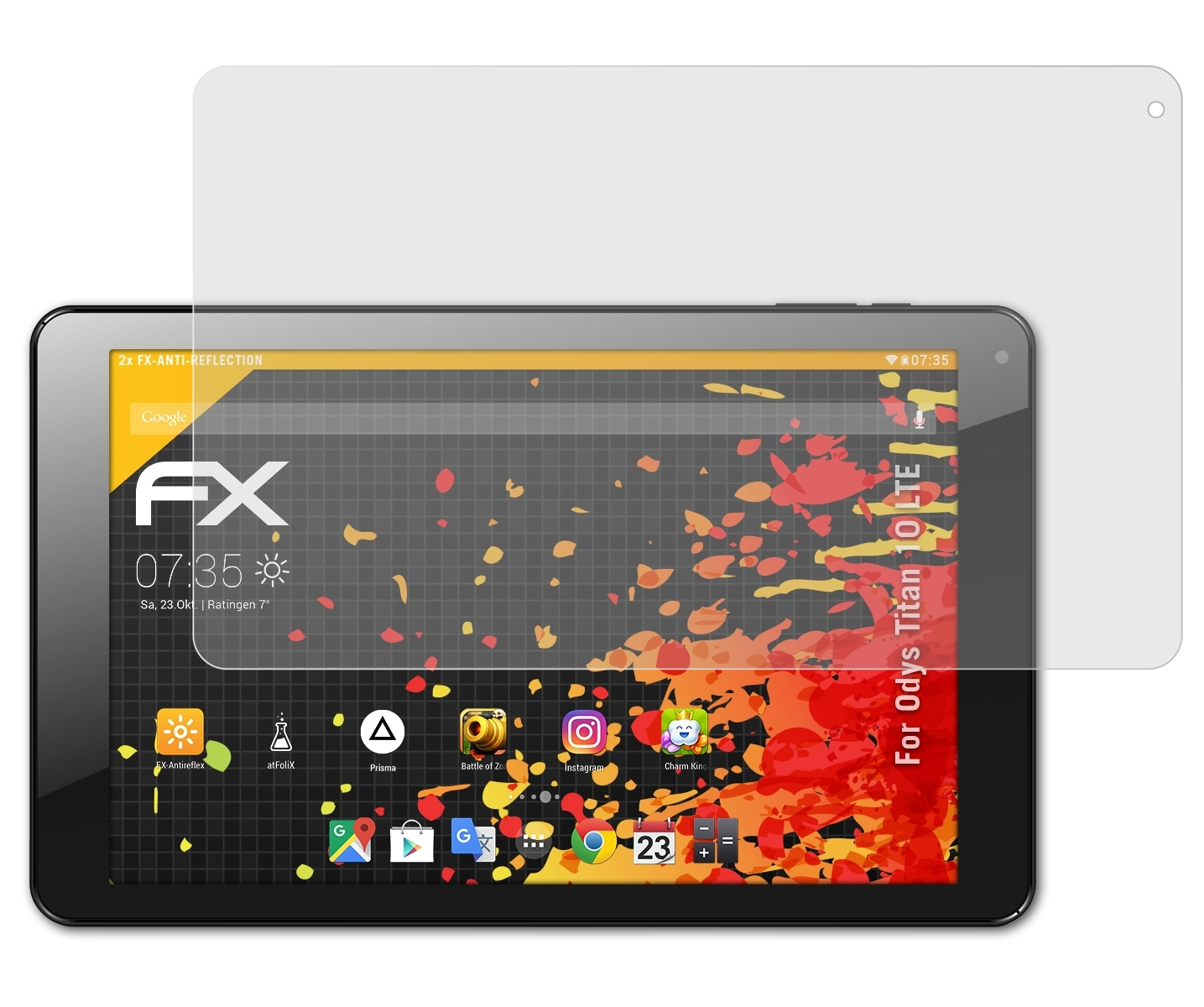 Odys FX-Antireflex 10 Titan Displayschutz(für 2x ATFOLIX LTE)