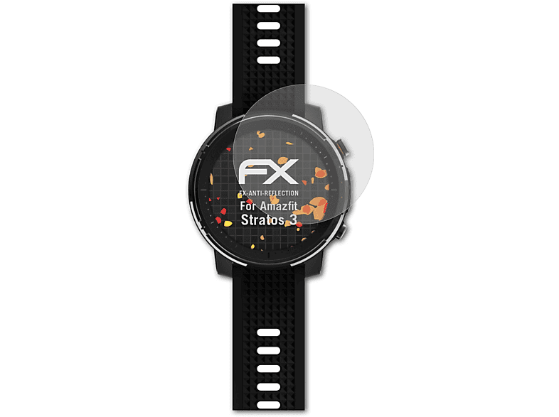 ATFOLIX 3x FX-Antireflex Displayschutz(für Amazfit Stratos 3)