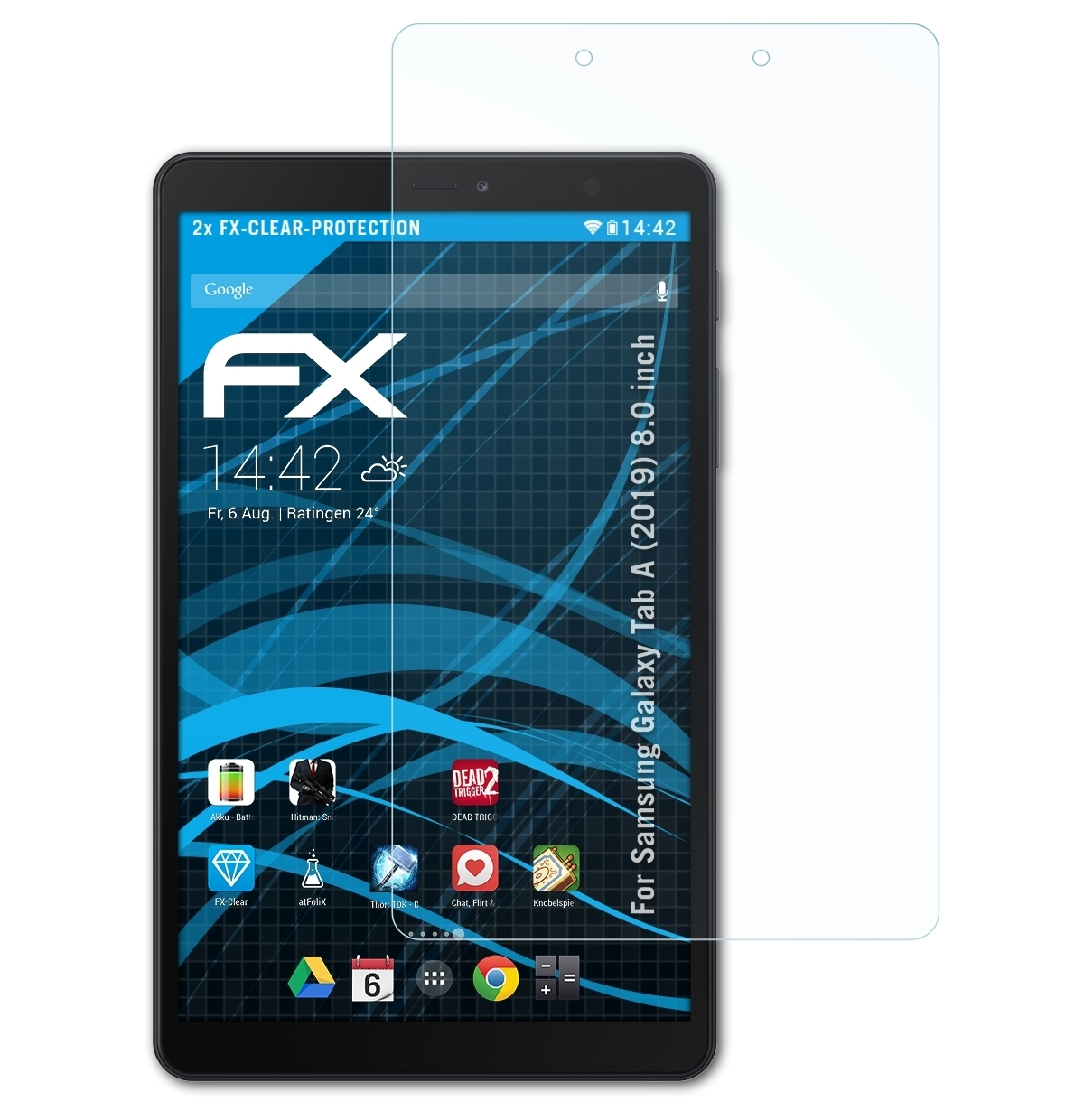 Samsung A FX-Clear ATFOLIX 2x Tab inch)) Galaxy (8.0 (2019) Displayschutz(für
