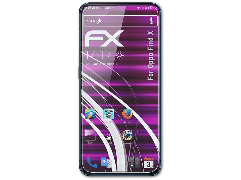 ATFOLIX FX-Hybrid-Glass Schutzglas(für X) Find Oppo