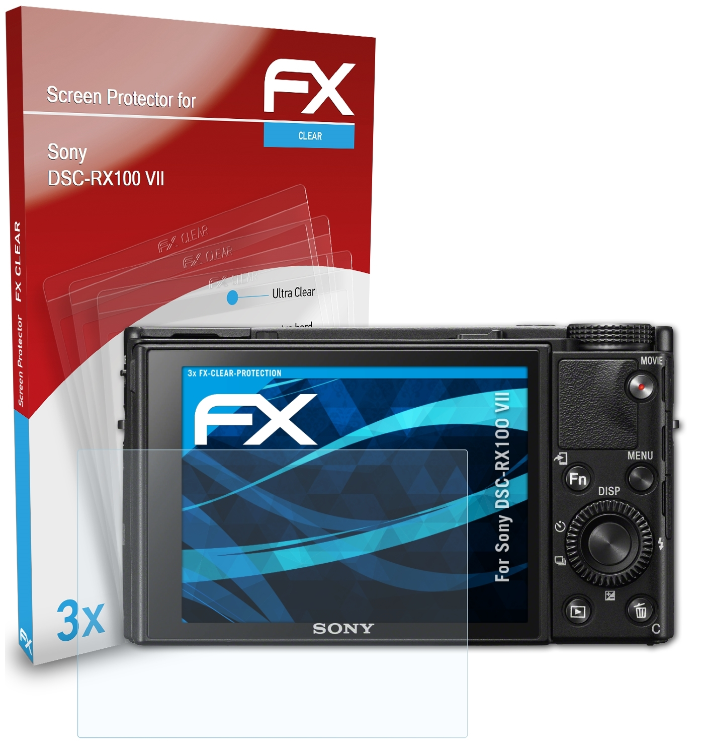 ATFOLIX 3x FX-Clear DSC-RX100 Displayschutz(für VII) Sony