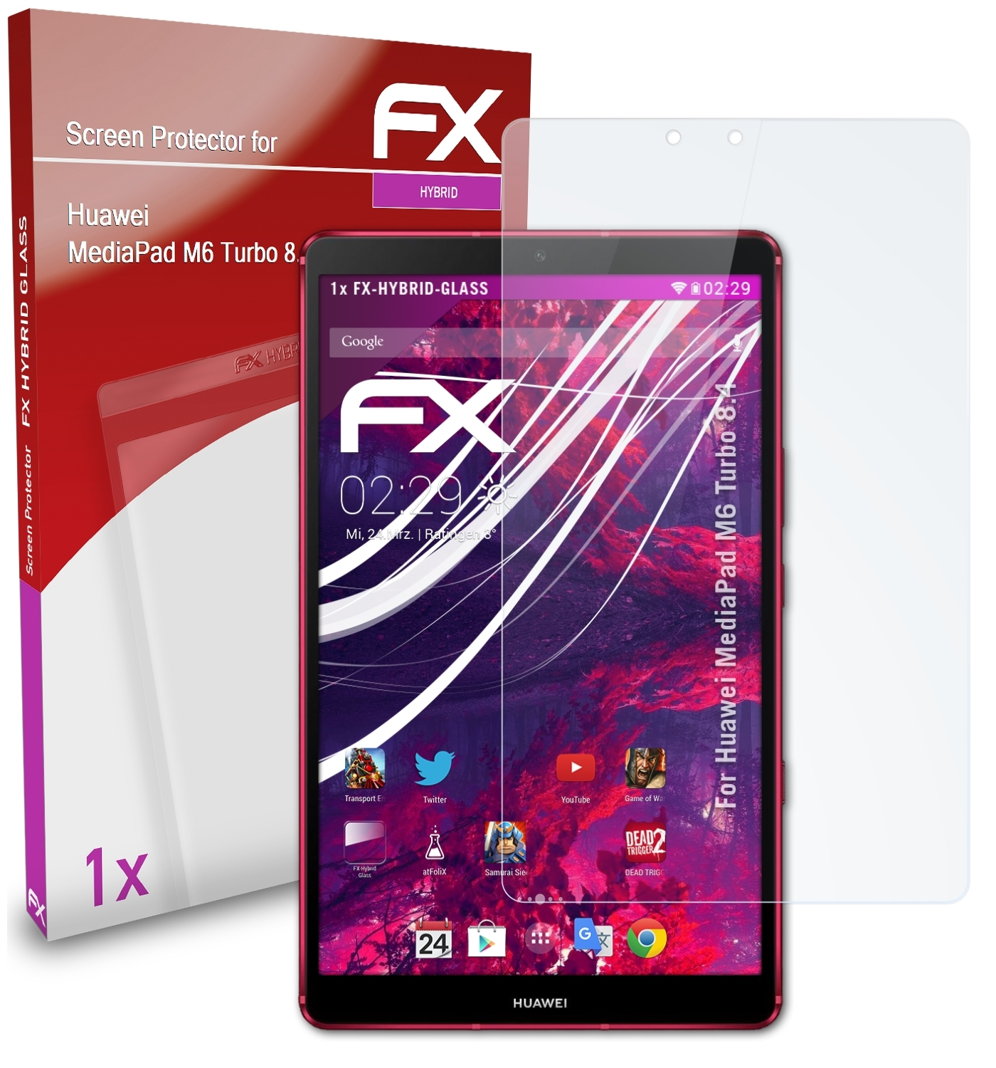 ATFOLIX FX-Hybrid-Glass Schutzglas(für 8.4) MediaPad Turbo M6 Huawei