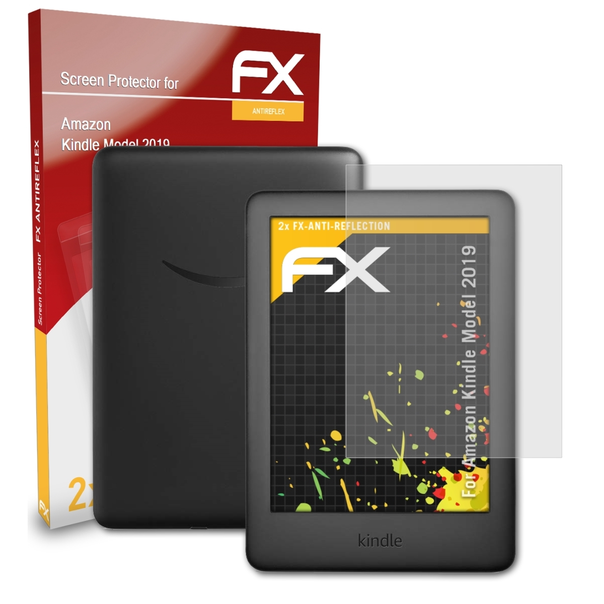2x 2019)) ATFOLIX Displayschutz(für (Model Kindle FX-Antireflex Amazon