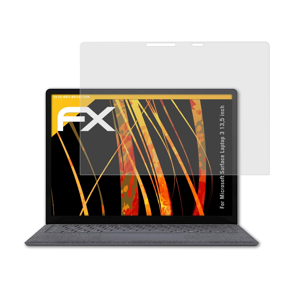 Surface 2x Microsoft ATFOLIX 3 Displayschutz(für Laptop inch)) (13,5 FX-Antireflex
