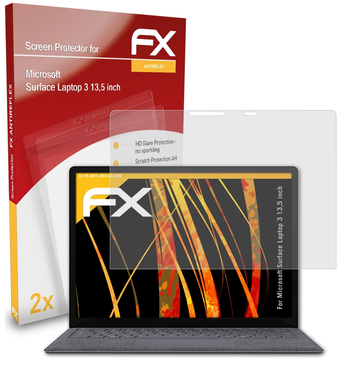 ATFOLIX 2x 3 (13,5 Surface Microsoft Displayschutz(für FX-Antireflex Laptop inch))