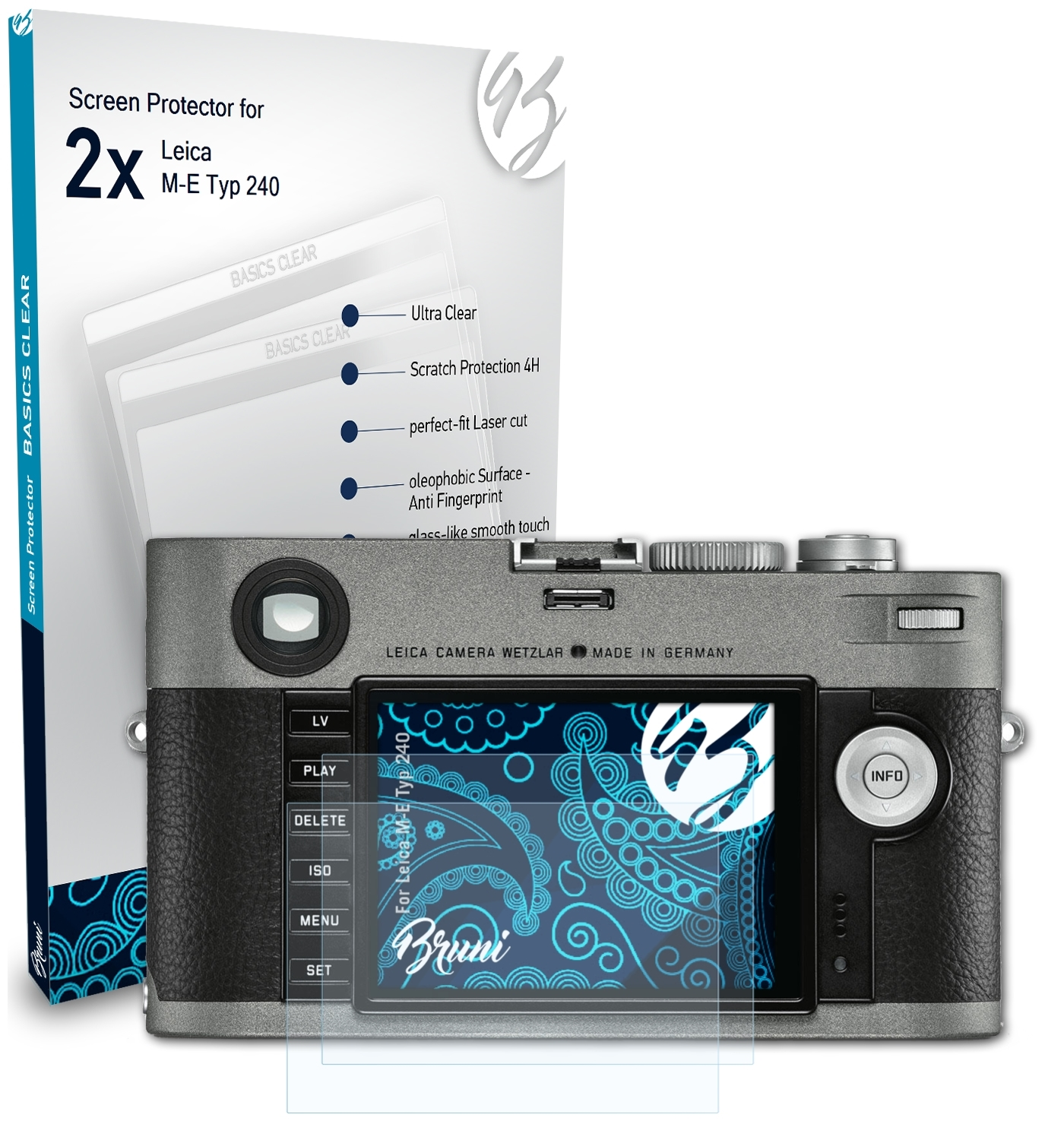BRUNI 2x Basics-Clear Leica 240)) (Typ Schutzfolie(für M-E