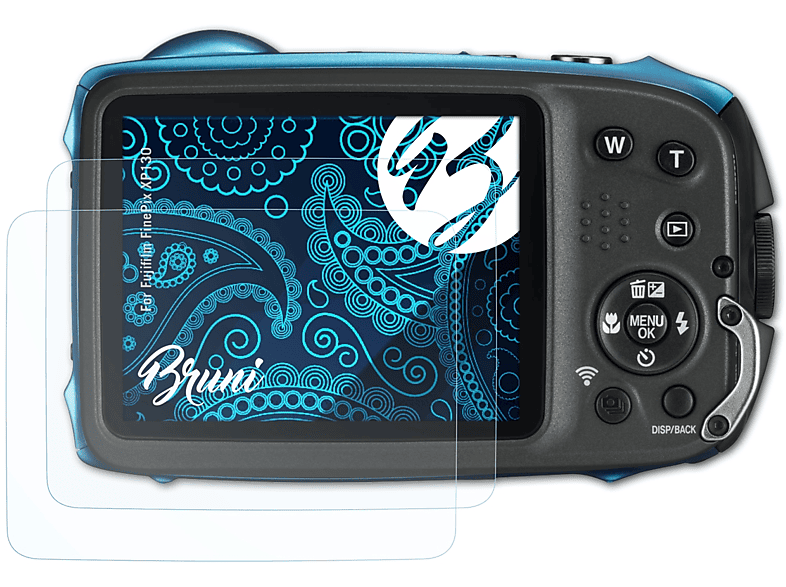 BRUNI 2x Basics-Clear Schutzfolie(für Fujifilm FinePix XP130)