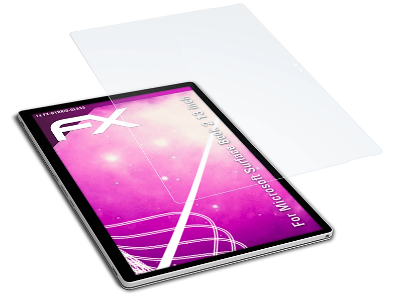 ATFOLIX FX-Hybrid-Glass Schutzglas(für Microsoft Surface Book 2 (13 inch))