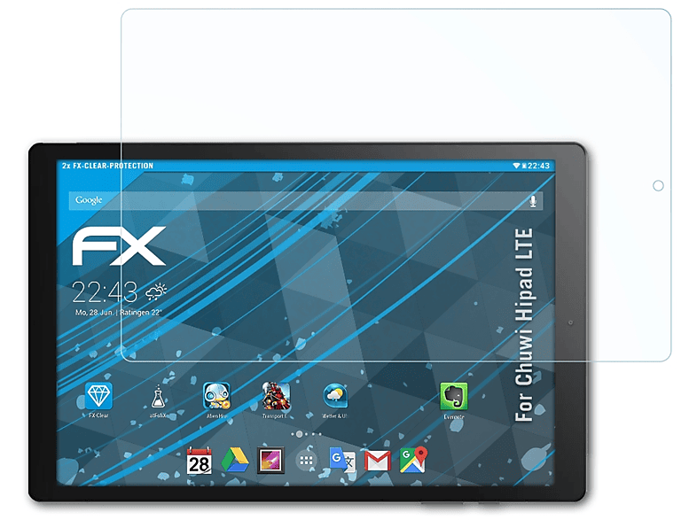 ATFOLIX 2x FX-Clear Displayschutz(für Chuwi Hipad LTE)