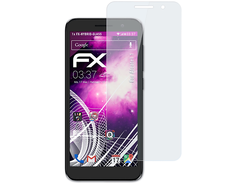 ATFOLIX FX-Hybrid-Glass Schutzglas(für Alcatel 1)