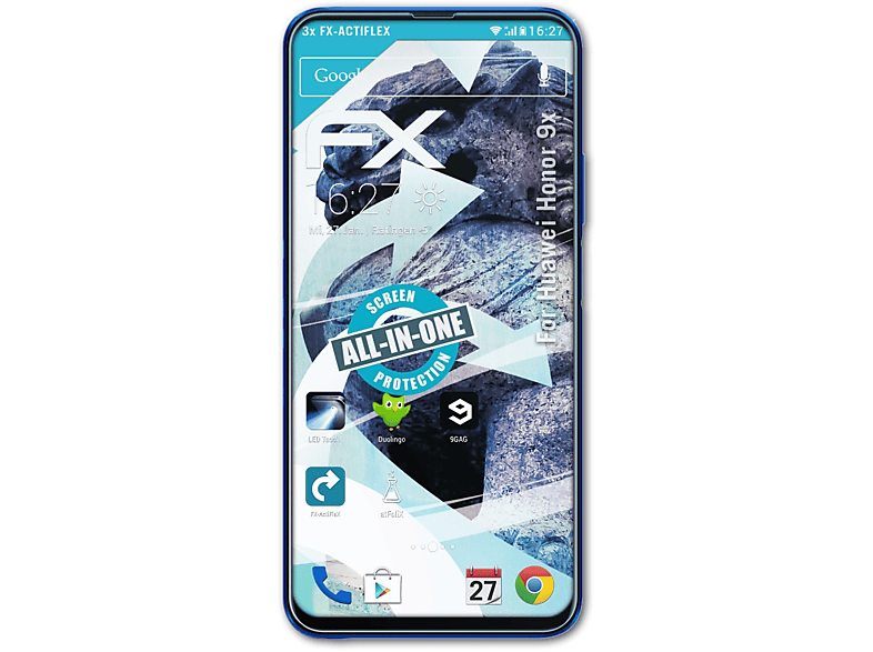 Huawei 3x 9x) Honor FX-ActiFleX Displayschutz(für ATFOLIX
