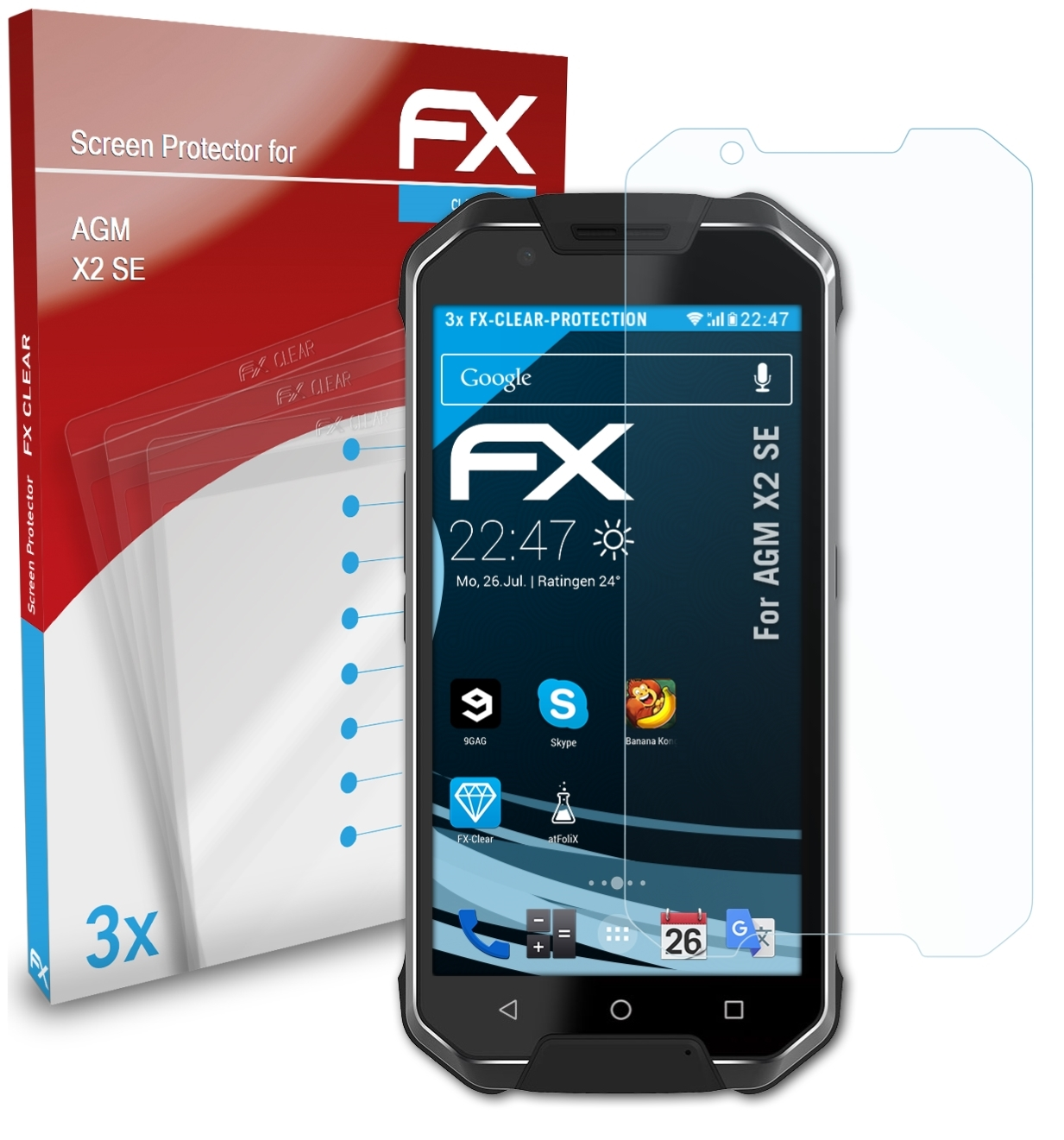 ATFOLIX 3x FX-Clear AGM SE) X2 Displayschutz(für