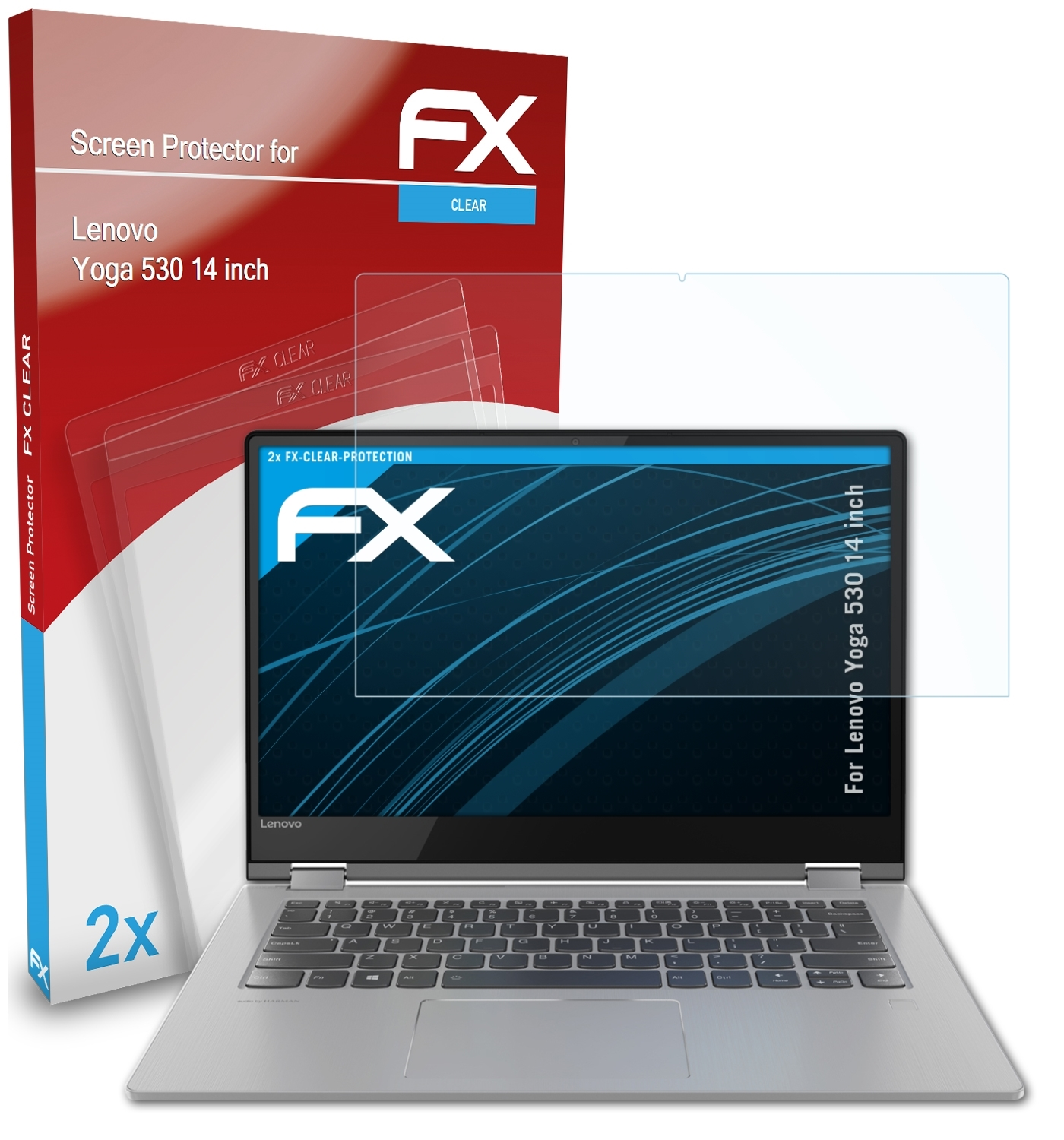 ATFOLIX 2x FX-Clear Displayschutz(für 530 inch)) Lenovo (14 Yoga