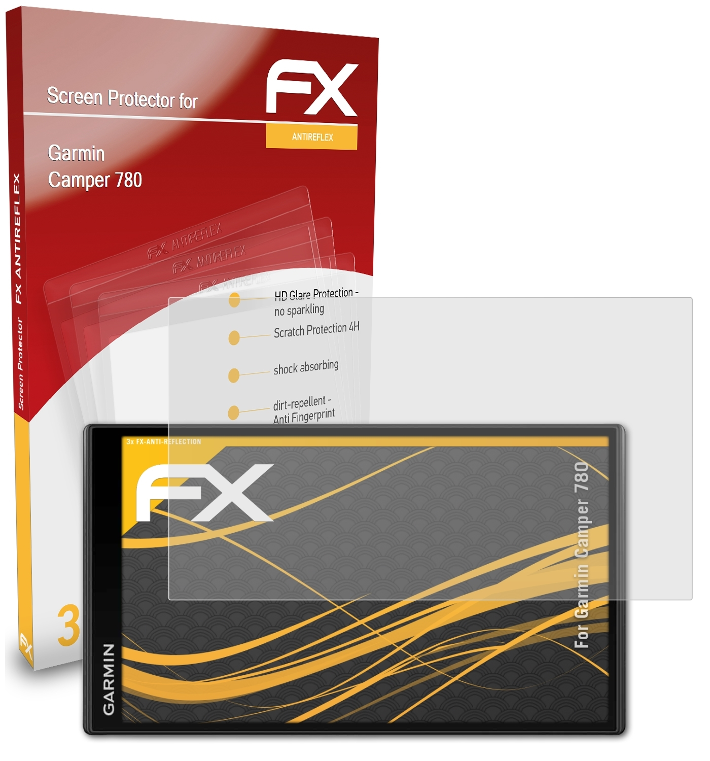 Camper FX-Antireflex ATFOLIX Garmin 780) Displayschutz(für 3x