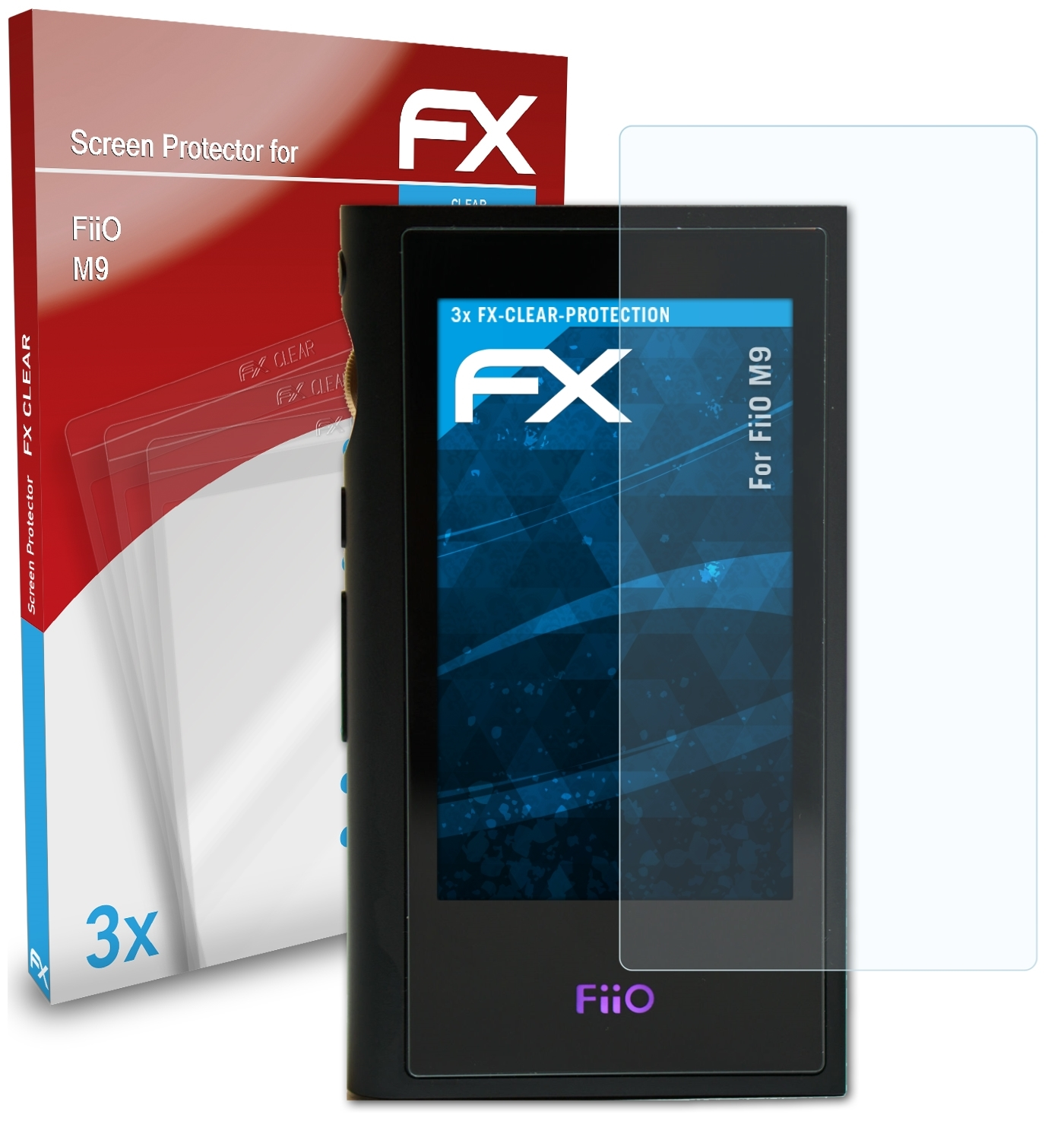 FiiO Displayschutz(für FX-Clear ATFOLIX M9) 3x
