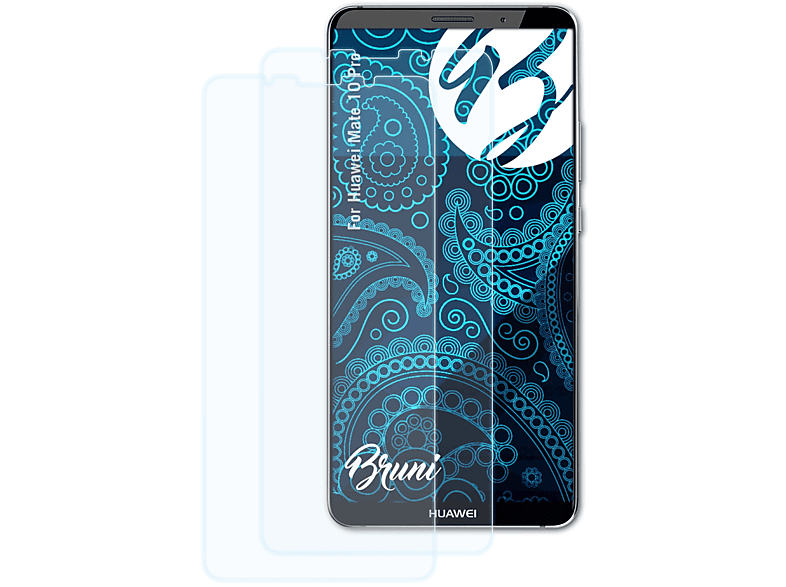 BRUNI 2x Basics-Clear Schutzfolie(für Huawei Mate 10 Pro)