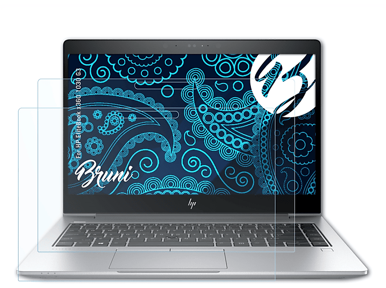 BRUNI 2x Basics-Clear Schutzfolie(für HP EliteBook x360 1030 G3)