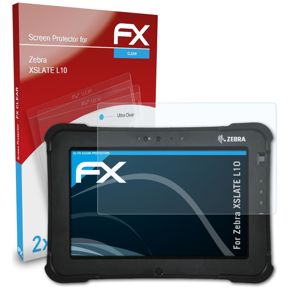 ATFOLIX 2x Displayschutz(für FX-Clear Zebra L10) XSlate