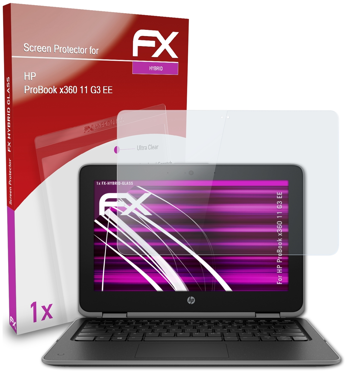 ATFOLIX FX-Hybrid-Glass EE) 11 HP Schutzglas(für x360 G3 ProBook