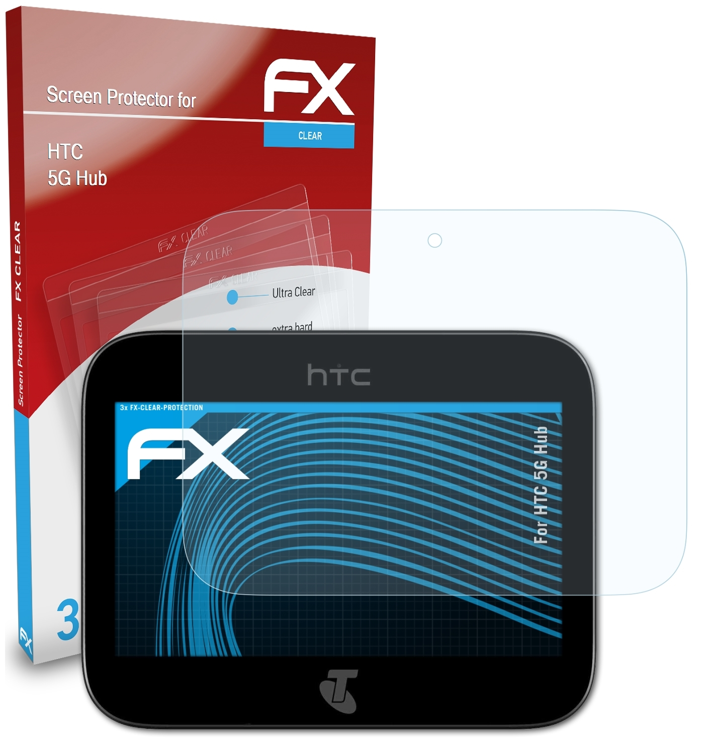 ATFOLIX 3x HTC Displayschutz(für Hub) FX-Clear 5G