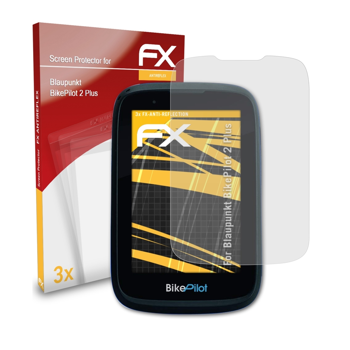 ATFOLIX 3x FX-Antireflex Blaupunkt Displayschutz(für 2 Plus) BikePilot