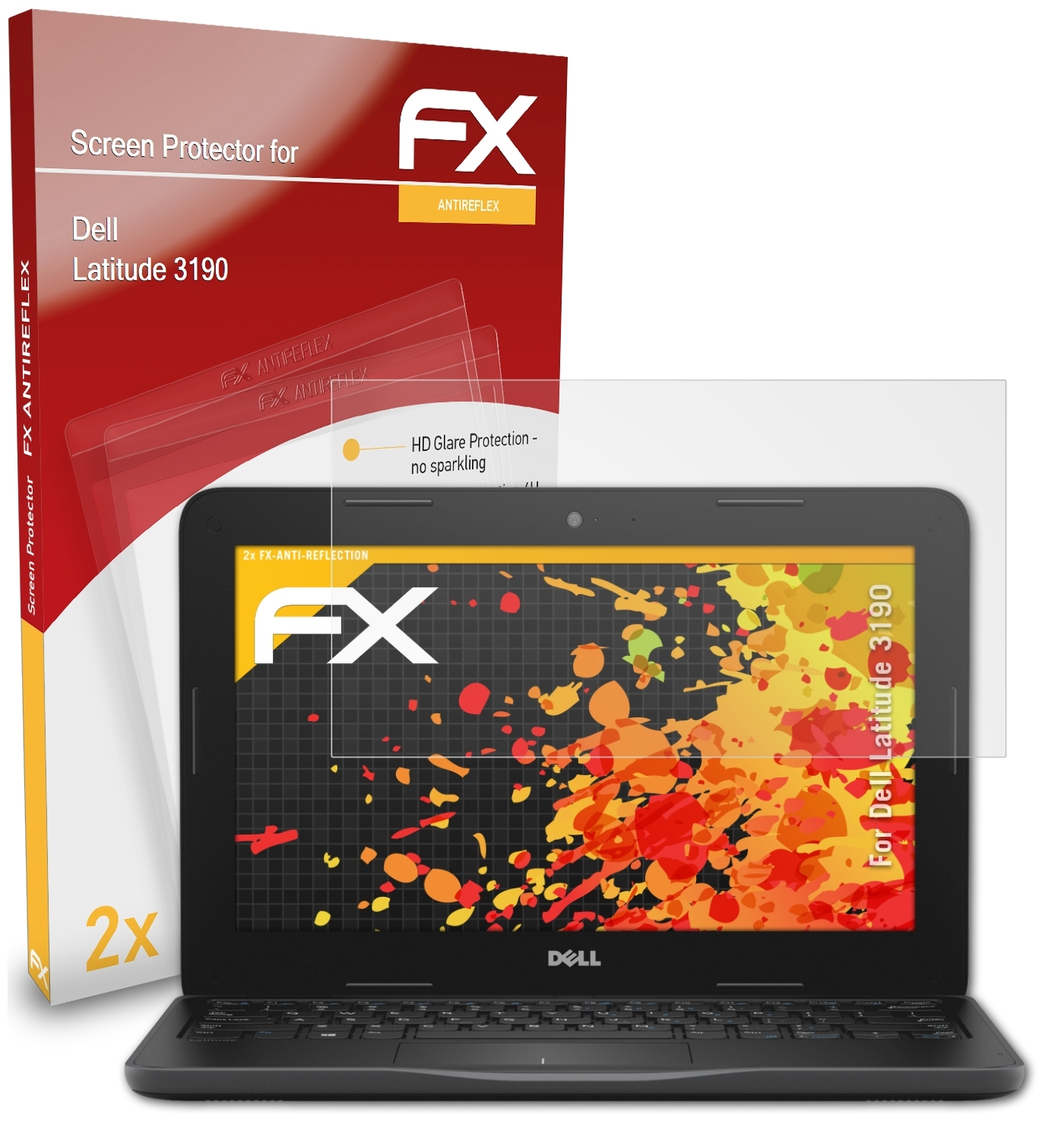 ATFOLIX 2x FX-Antireflex Displayschutz(für Dell 3190) Latitude