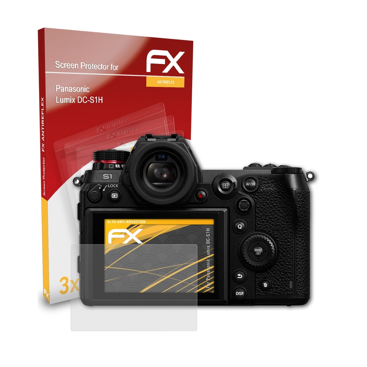 Panasonic DC-S1H) FX-Antireflex 3x Lumix ATFOLIX Displayschutz(für