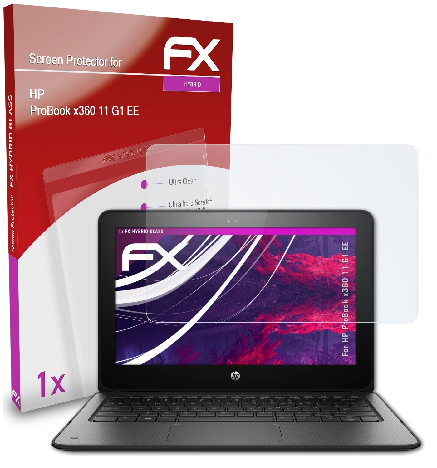 EE) x360 Schutzglas(für HP 11 ATFOLIX FX-Hybrid-Glass ProBook G1