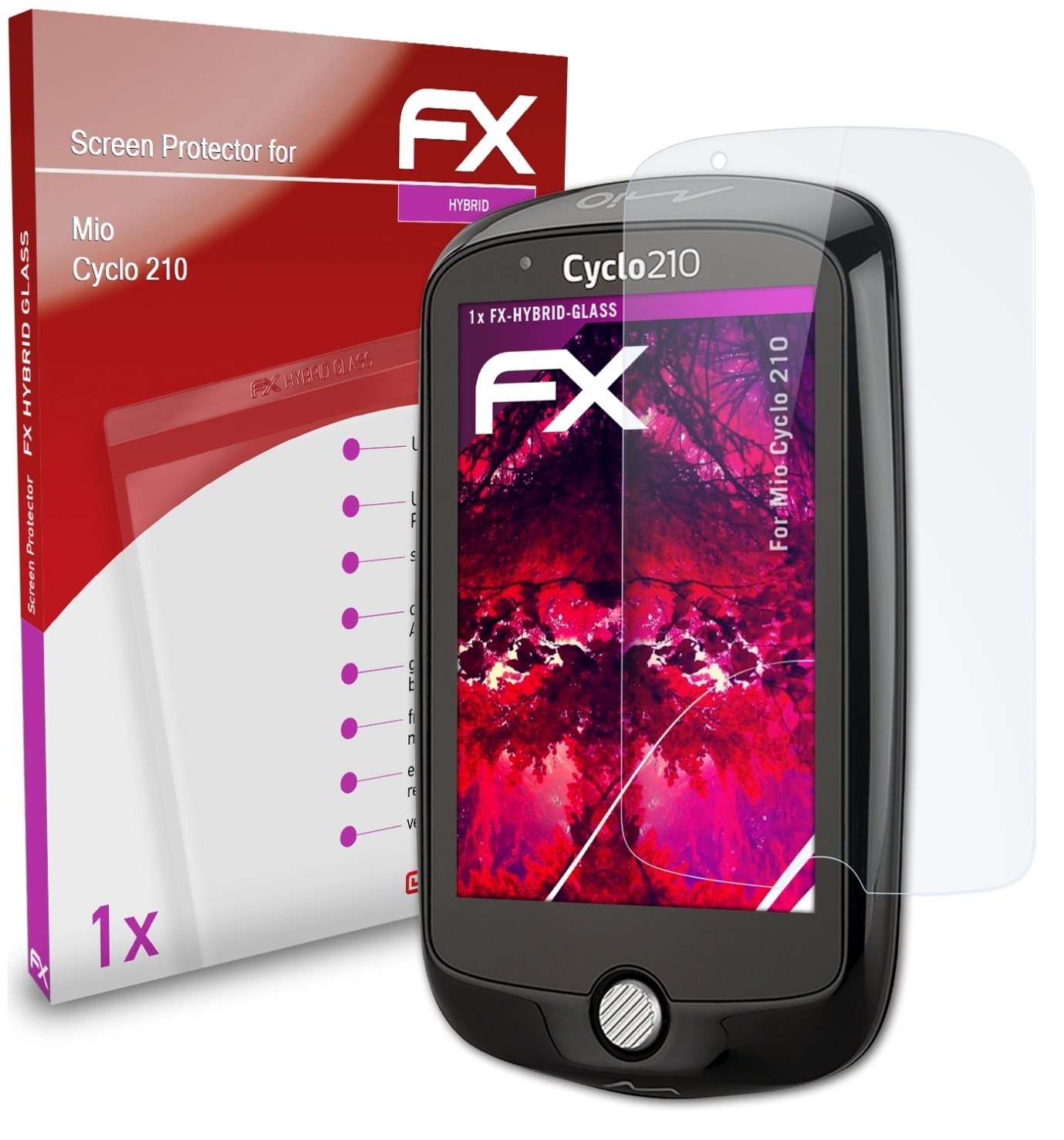 ATFOLIX Mio Cyclo 210) FX-Hybrid-Glass Schutzglas(für