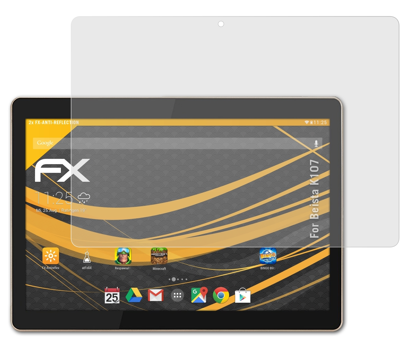 FX-Antireflex 2x Beista Displayschutz(für ATFOLIX K107)