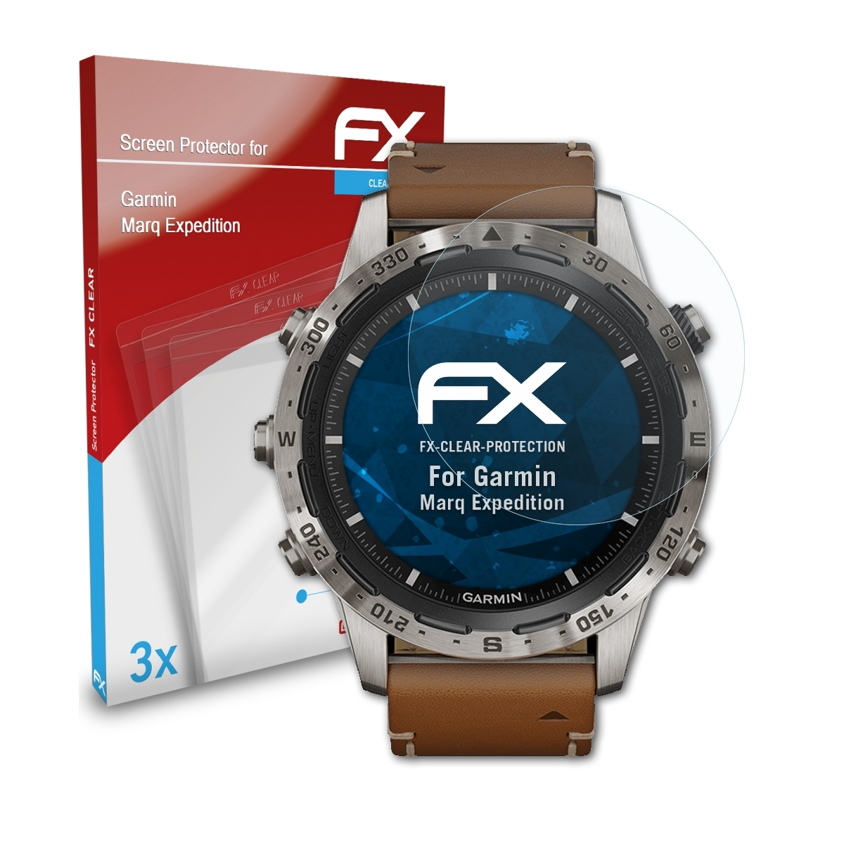 ATFOLIX 3x FX-Clear Displayschutz(für Garmin Expedition) Marq