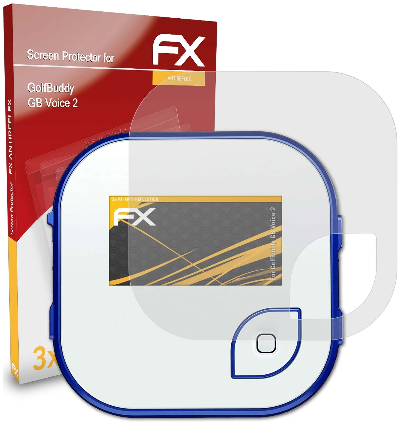 3x ATFOLIX Voice GB GolfBuddy 2) Displayschutz(für FX-Antireflex
