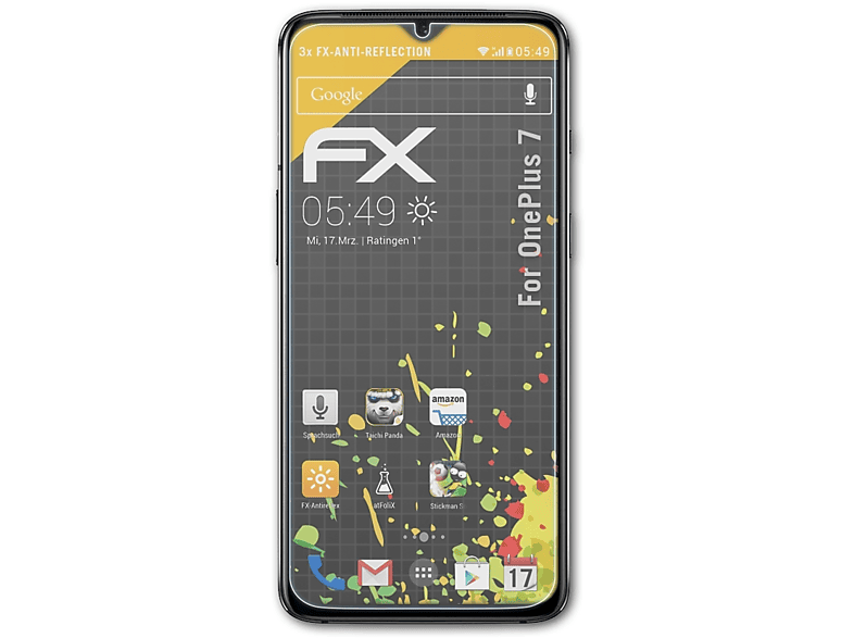 ATFOLIX 3x FX-Antireflex Displayschutz(für OnePlus 7)