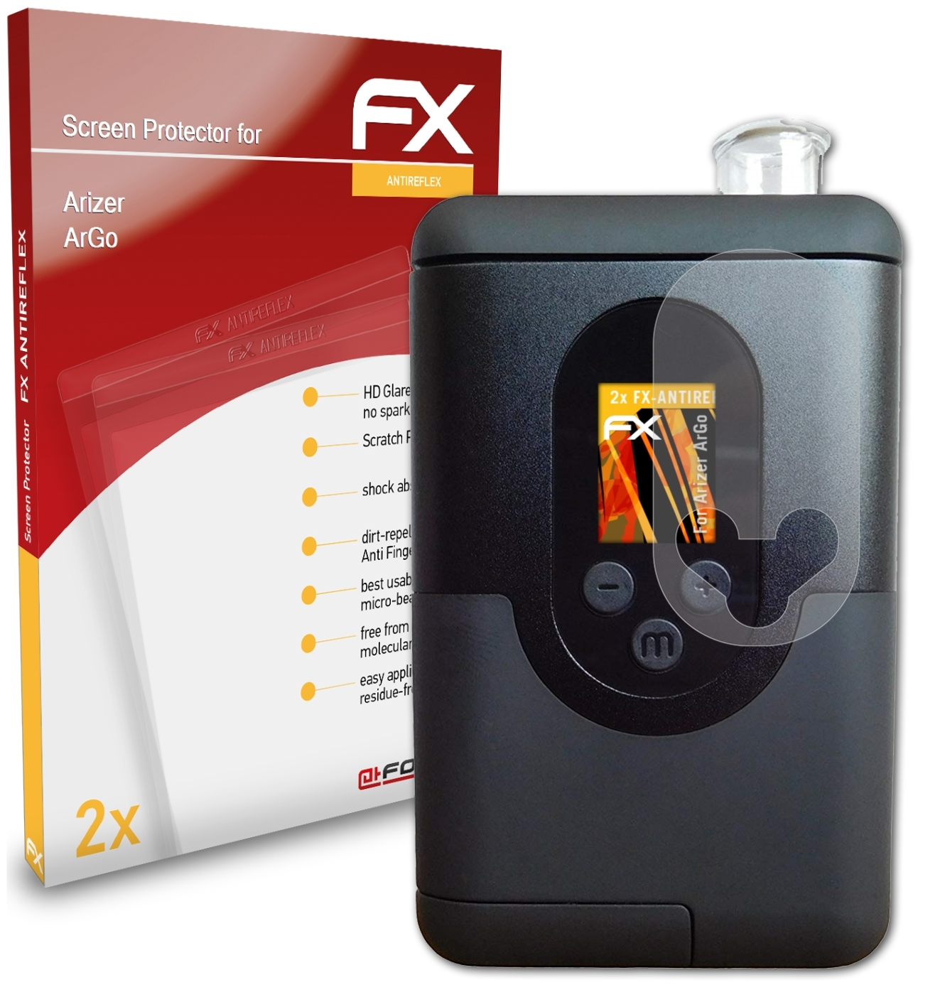 ATFOLIX 2x FX-Antireflex Arizer Displayschutz(für ArGo)