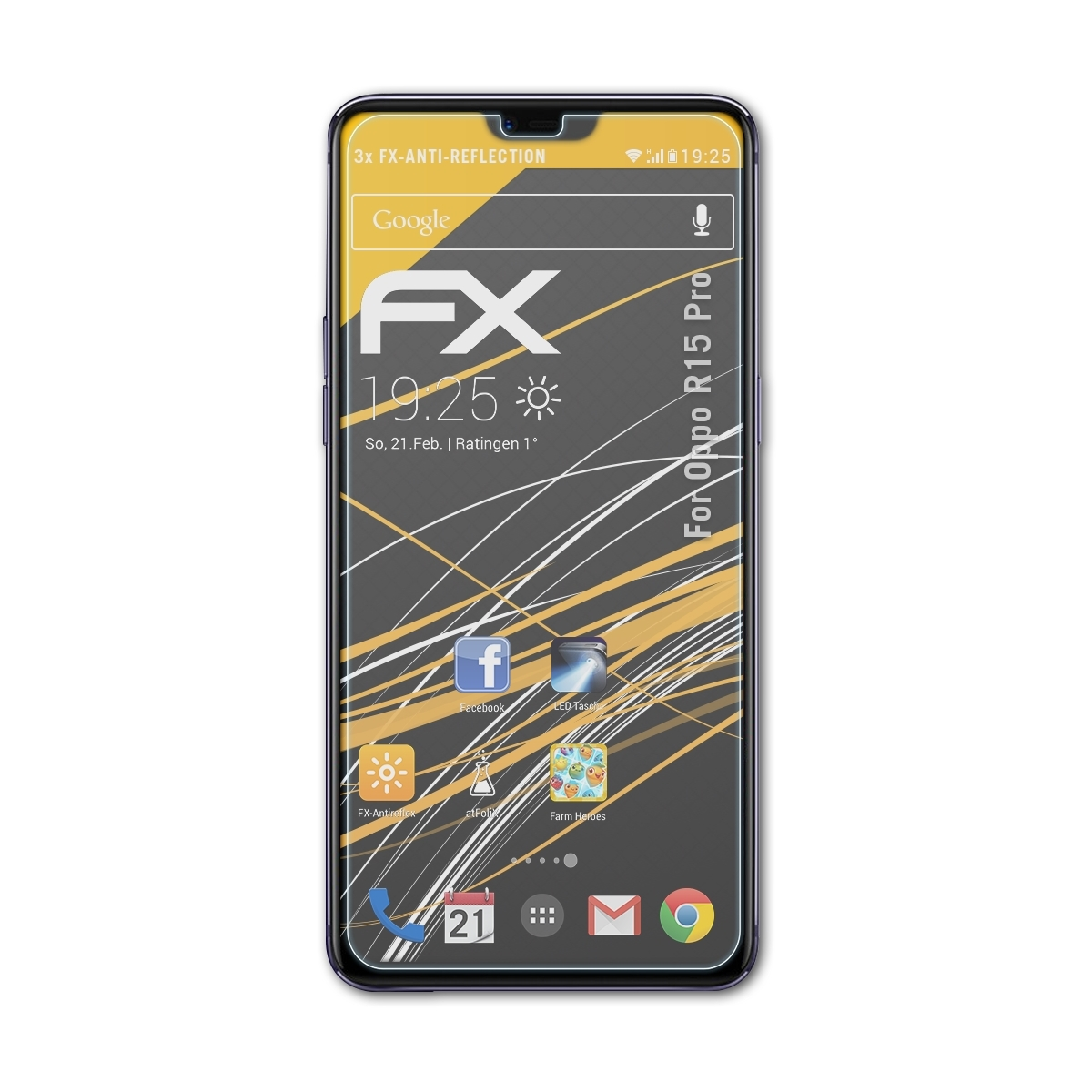 R15 Pro) ATFOLIX FX-Antireflex 3x Oppo Displayschutz(für