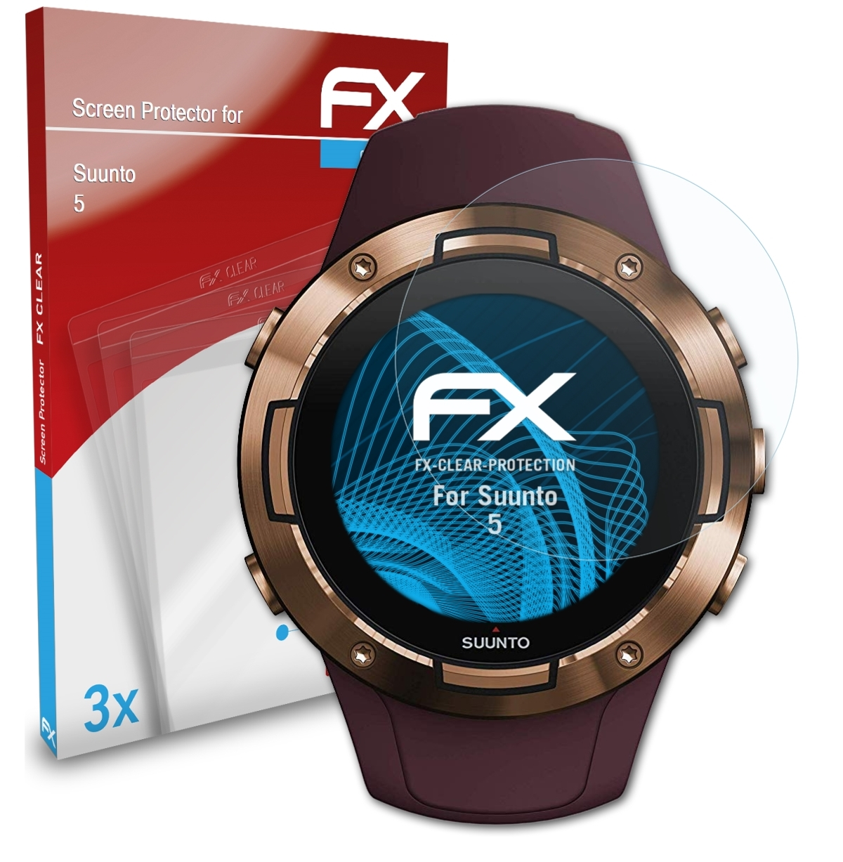 5) Displayschutz(für 3x Suunto FX-Clear ATFOLIX