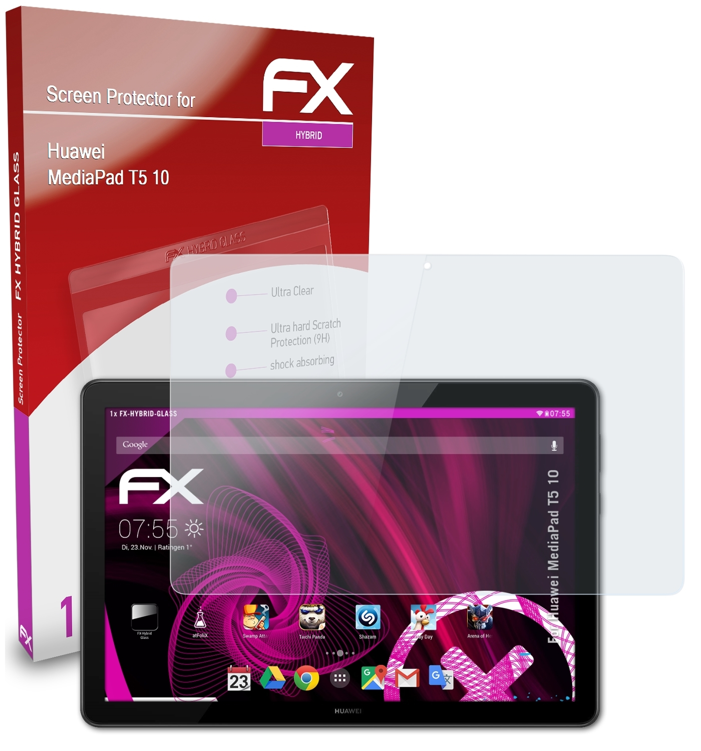 Huawei Schutzglas(für 10) FX-Hybrid-Glass MediaPad T5 ATFOLIX