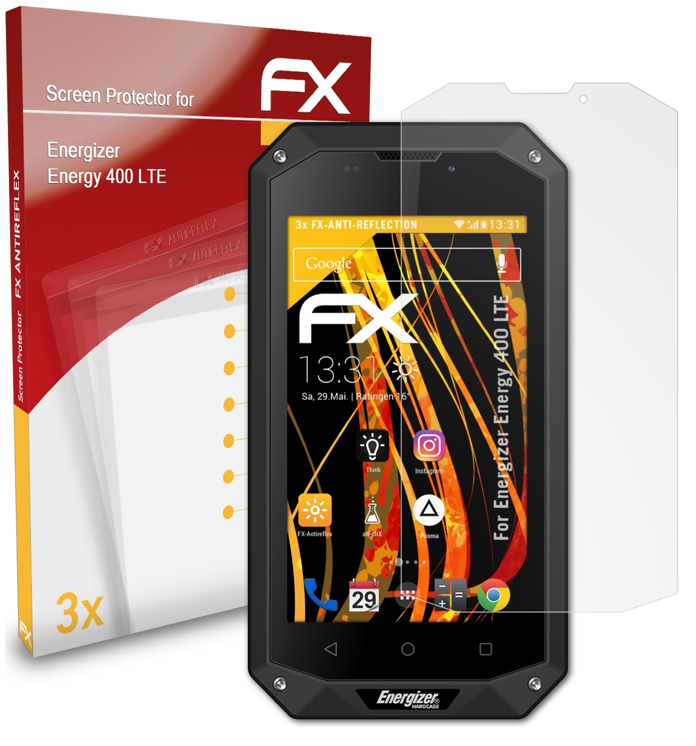 FX-Antireflex 3x Displayschutz(für LTE) Energy 400 Energizer ATFOLIX