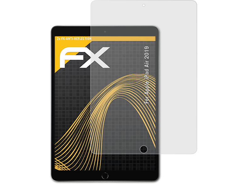(2019)) Air 2x iPad FX-Antireflex Displayschutz(für Apple ATFOLIX