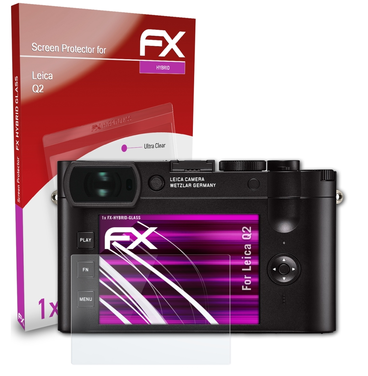 ATFOLIX FX-Hybrid-Glass Schutzglas(für Q2) Leica
