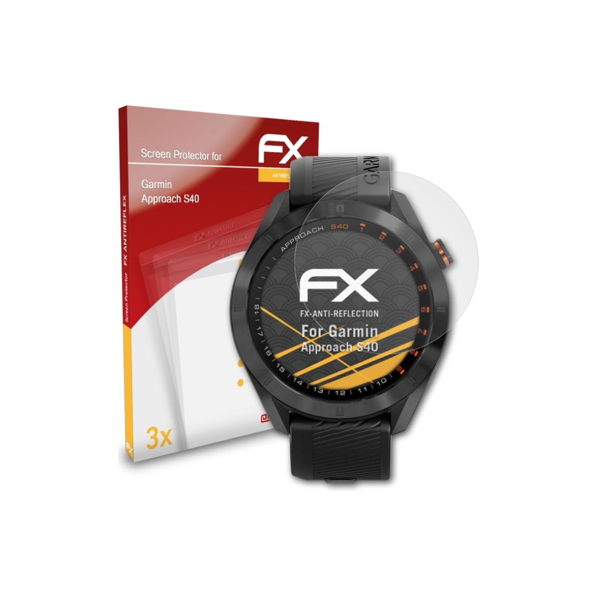 ATFOLIX 3x FX-Antireflex Displayschutz(für Garmin Approach S40)