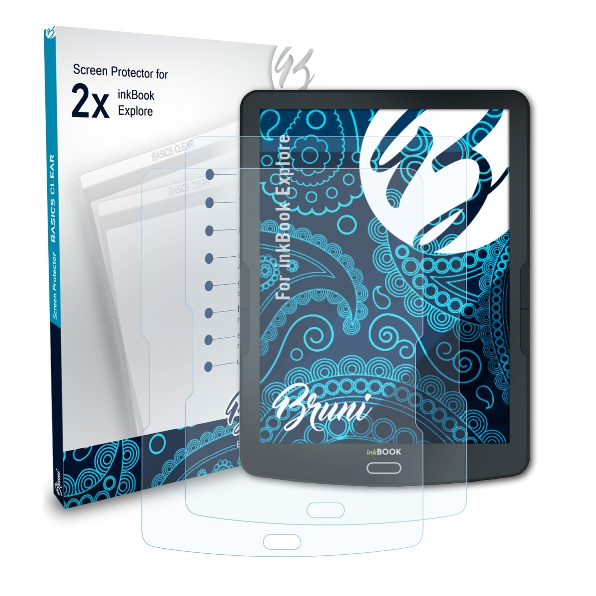 BRUNI 2x Basics-Clear inkBook Explore) Schutzfolie(für