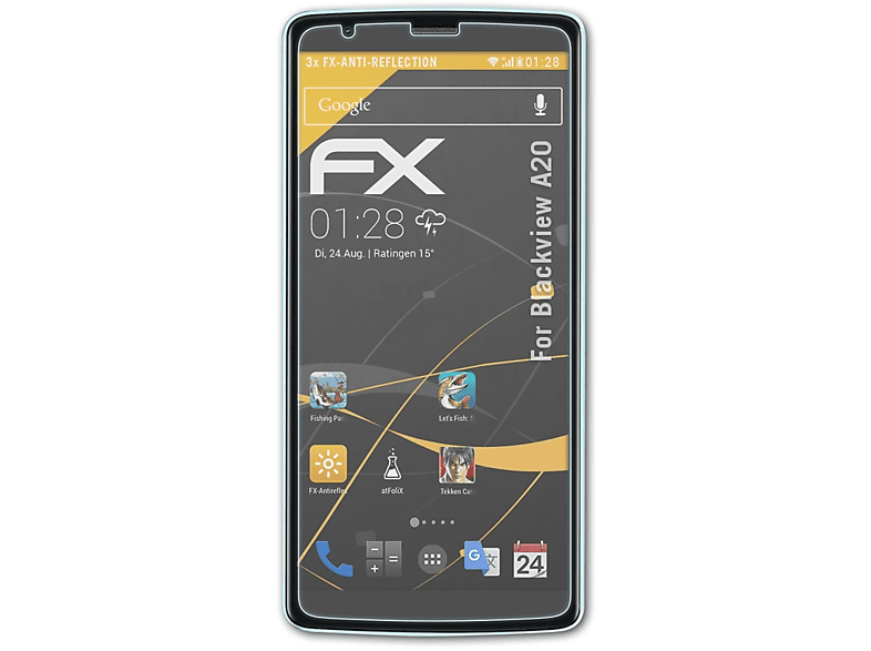 ATFOLIX 3x FX-Antireflex Displayschutz(für Blackview A20)
