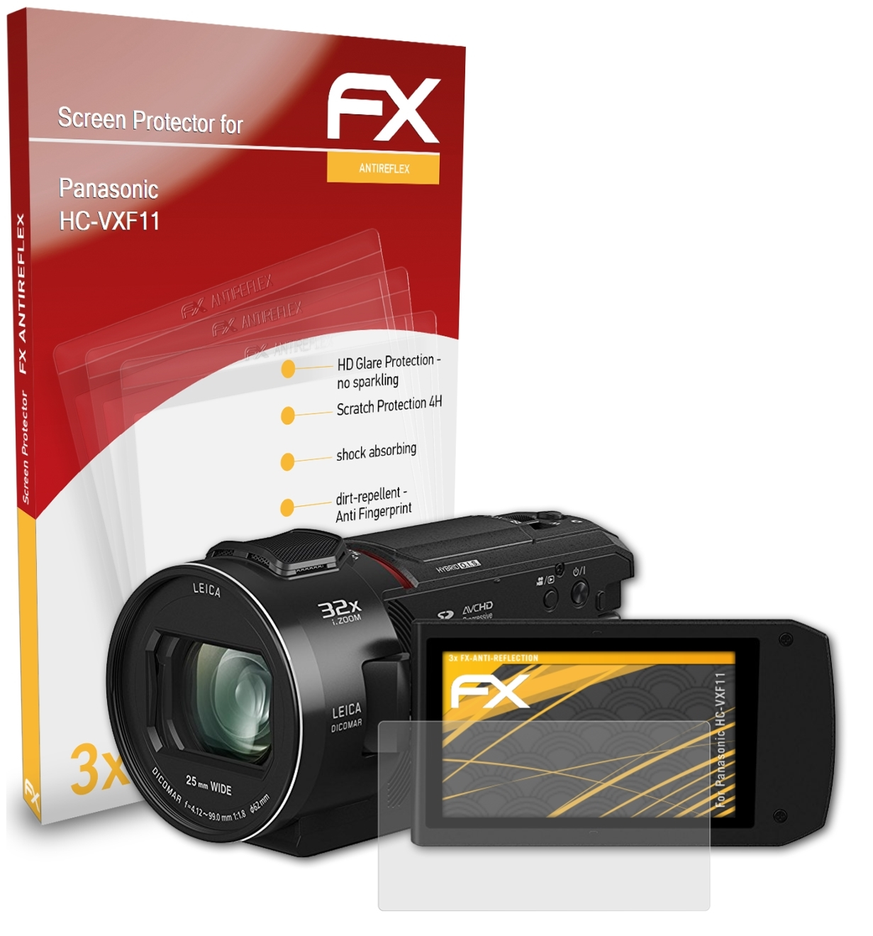 FX-Antireflex HC-VXF11) Panasonic Displayschutz(für 3x ATFOLIX